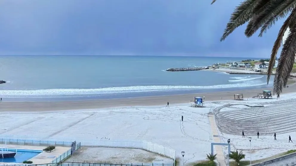 nieve llega a mar del plata