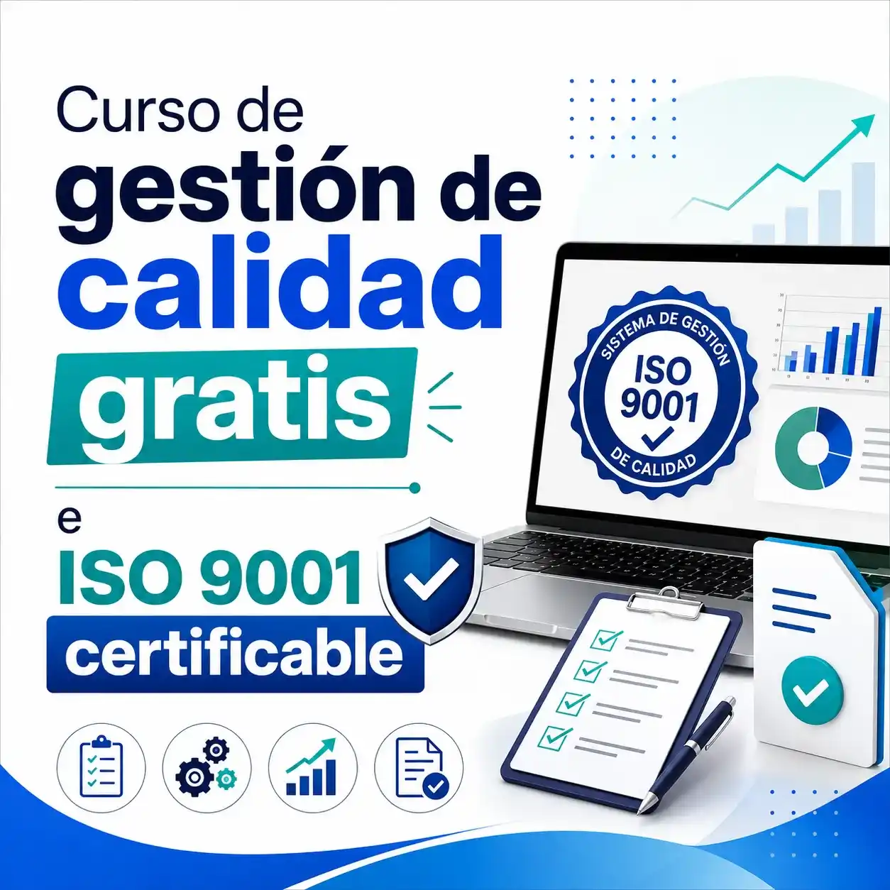 Curso de gestión de calidad gratis e ISO 9001 certificable
