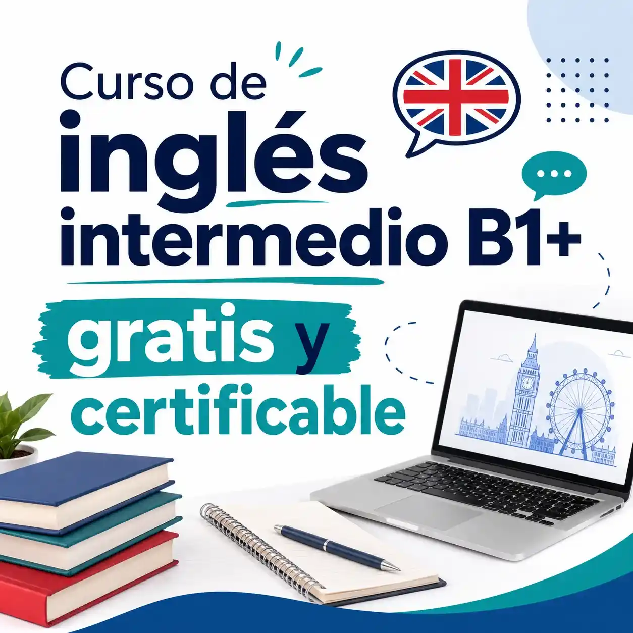 Curso de inglés intermedio B1 gratis y certificable