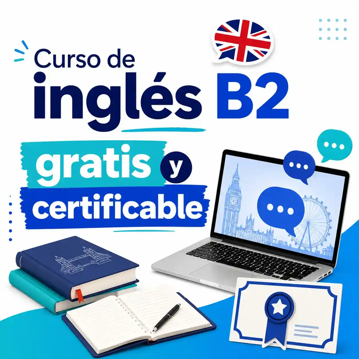 Curso de inglés B2 gratis y certificable