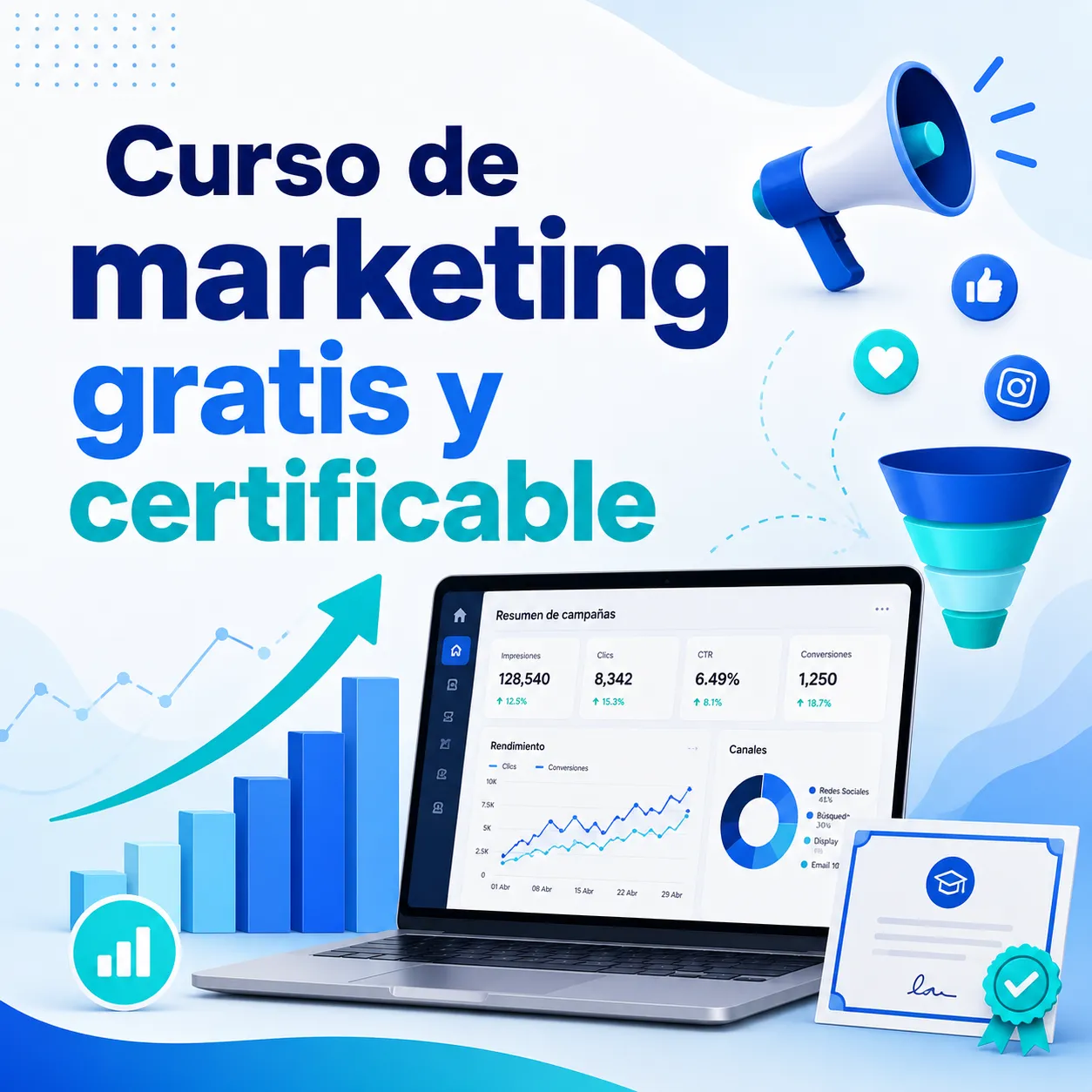 genera un articulo sobre Curso de marketing gratis y certificable