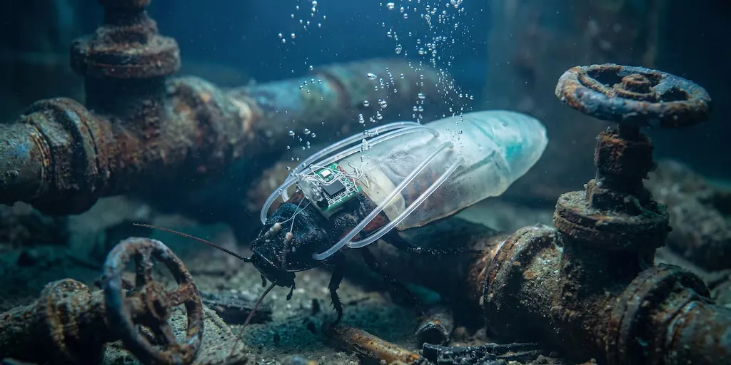 Científicos crean cucarachas cyborg capaces de trabajar bajo el agua para buscar personas en zonas de desastre