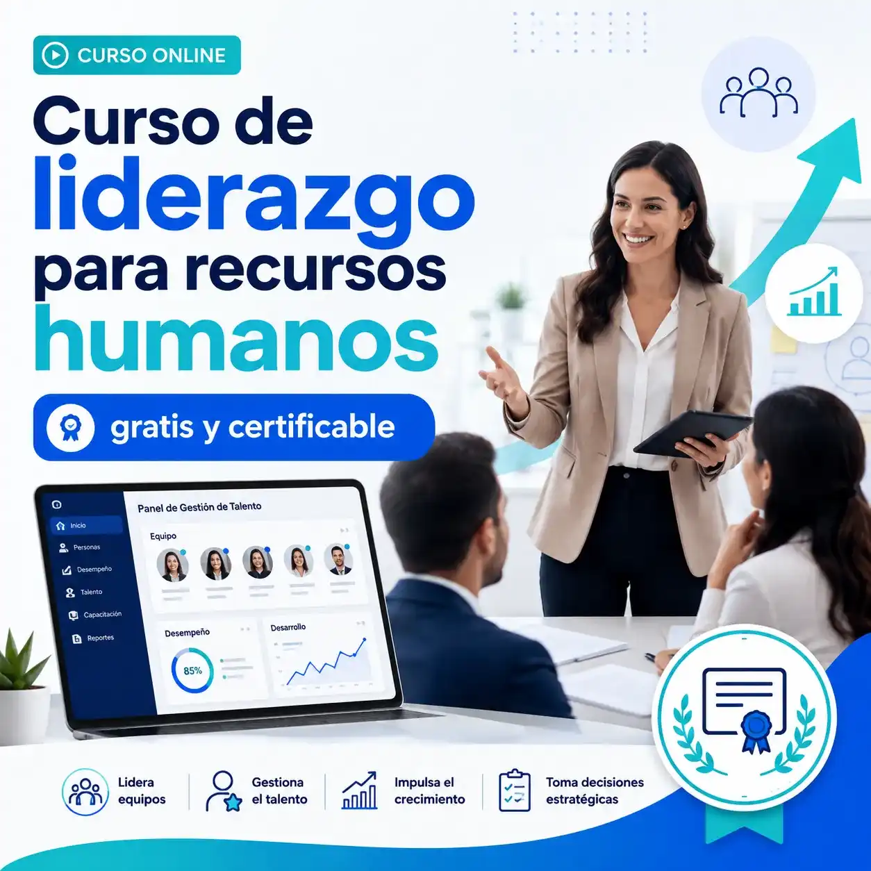 Curso de liderazgo para recursos humanos gratis y certificable