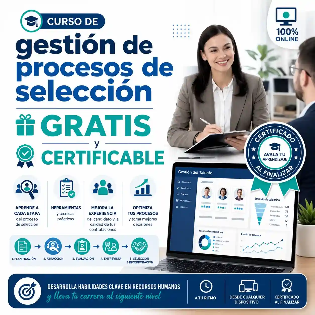 Curso de gestión de procesos de selección gratis y certificable