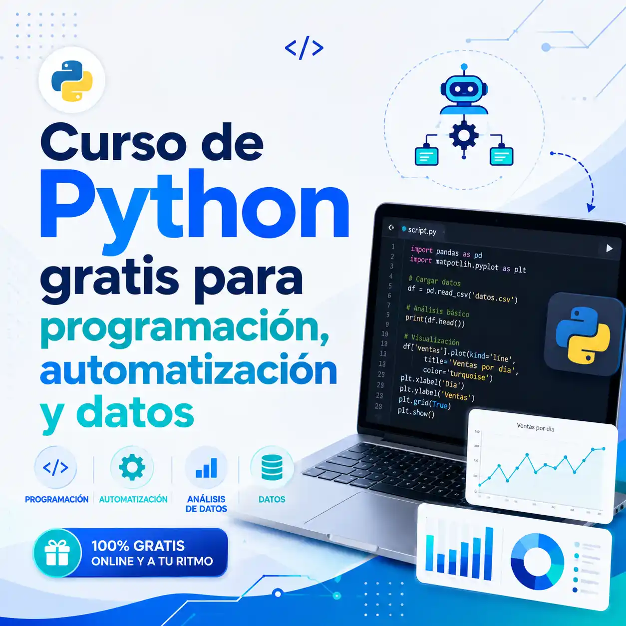 Curso de Python gratis para programación automatización y datos 1