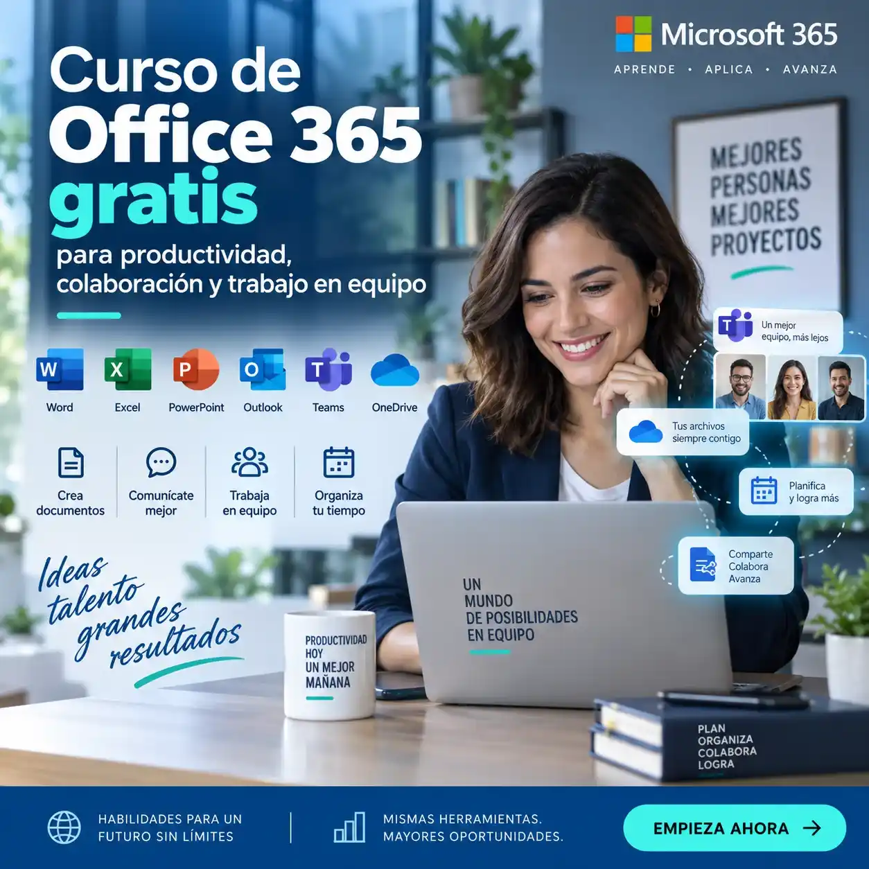 Curso de Office 365 gratis para productividad colaboración y trabajo en equipo