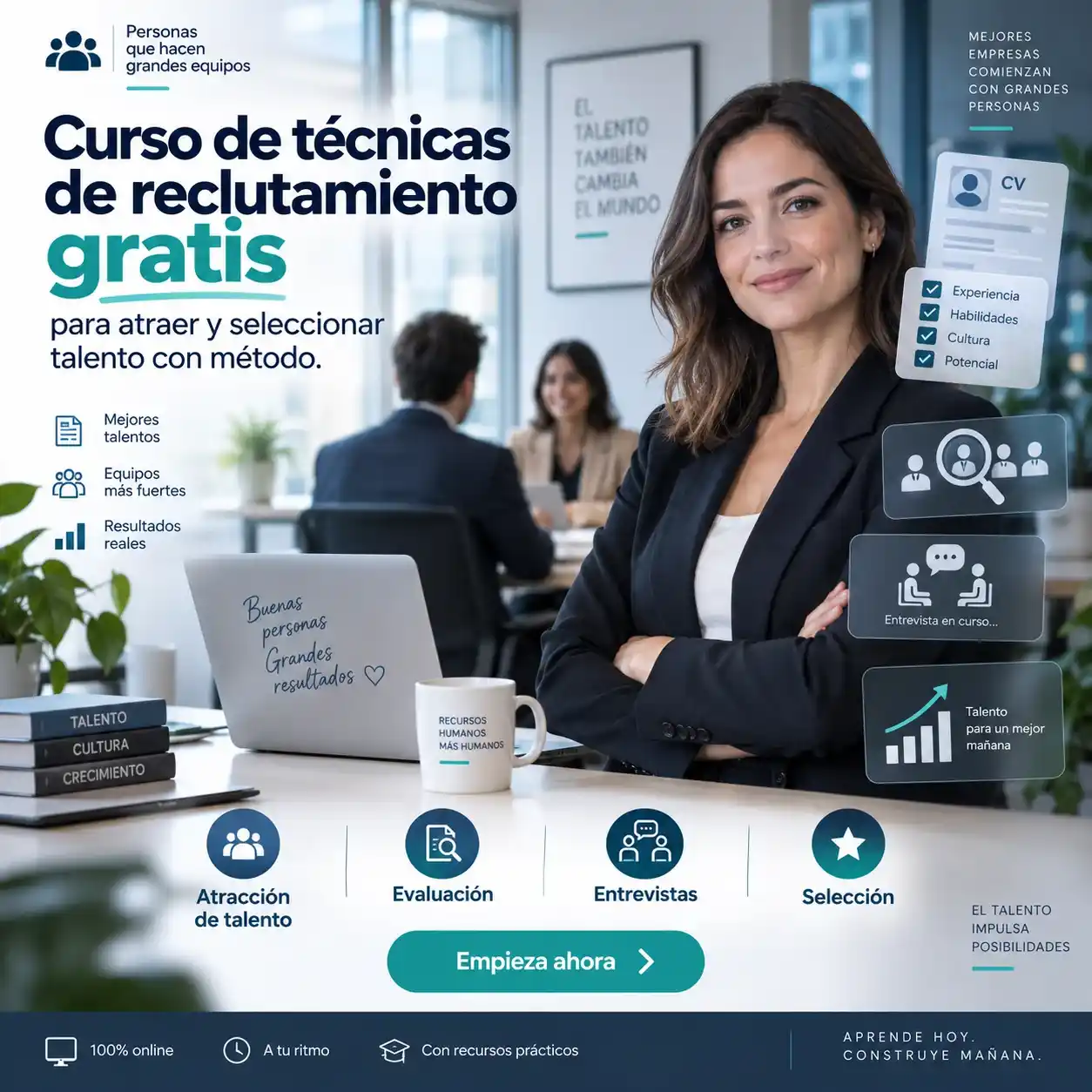 Curso de técnicas de reclutamiento gratis para atraer y seleccionar talento con método