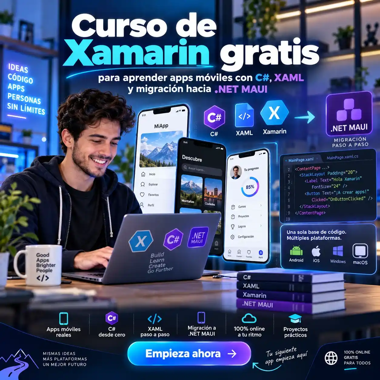 Curso de Xamarin gratis para aprender apps móviles con C XAML y migración hacia .NET MAUI