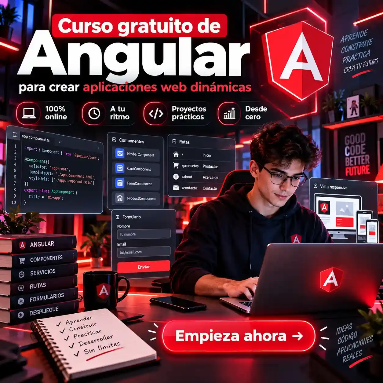 Curso gratuito de Angular para crear aplicaciones web dinámicas