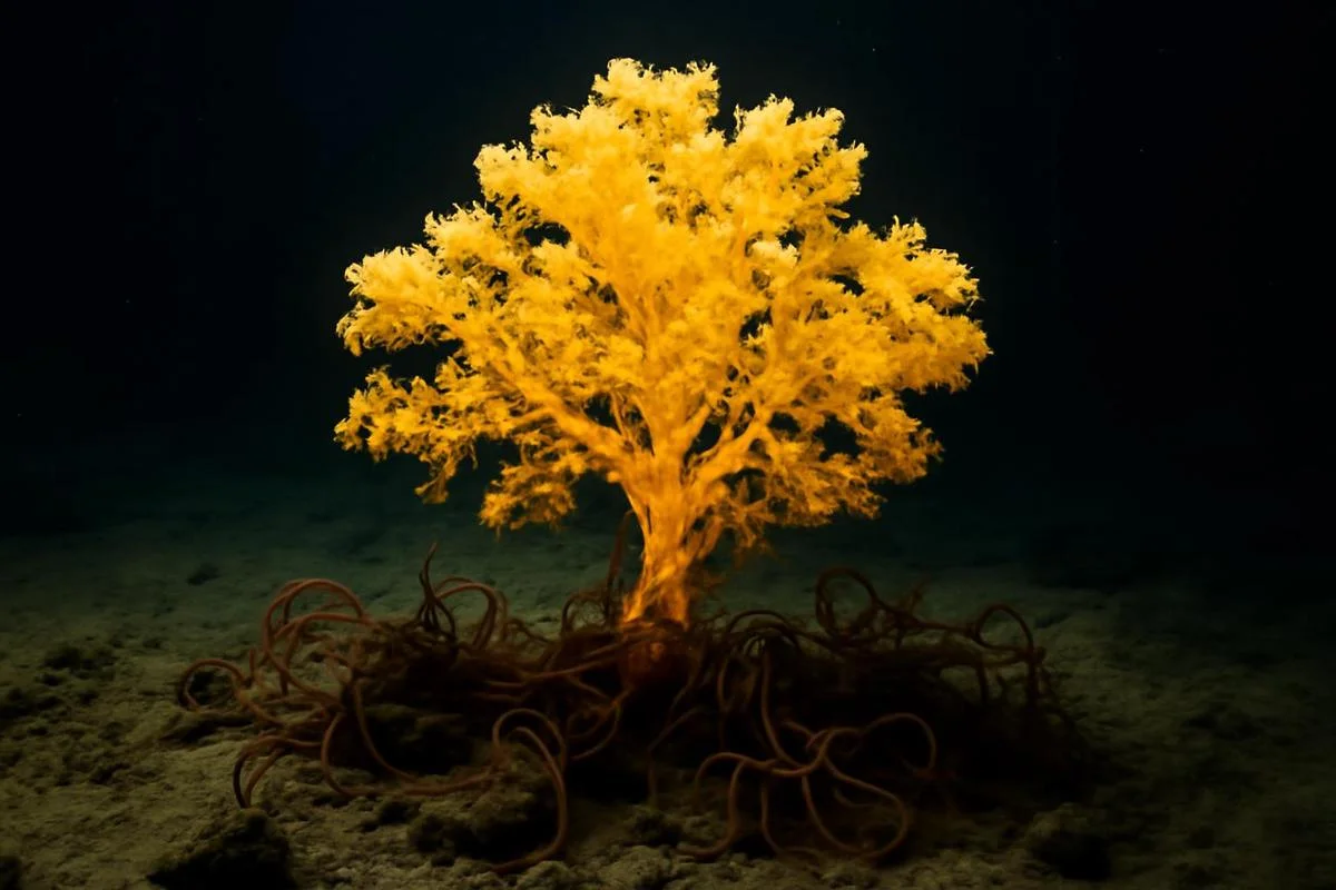 Descubren en Costa Rica un misterioso coral amarillo que parece un árbol de oro y no pertenece a ninguna familia conocida